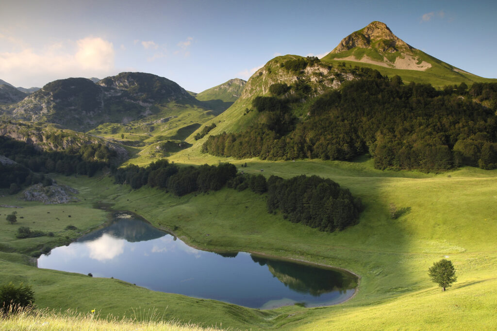 Orlovacko lake in Sutjeska national park Zelengora mountain